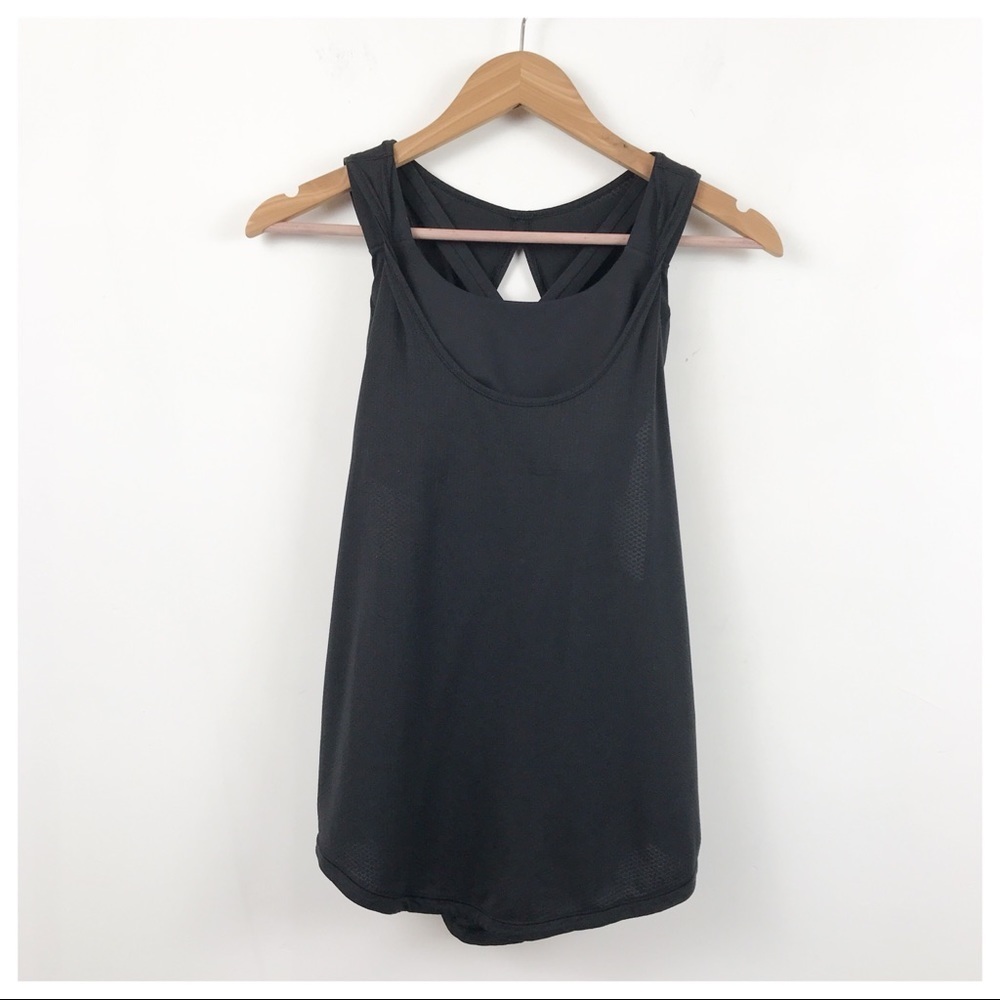 Lululemon Black‎ Racerback Strappy Tank and Bra Combo Size 4
